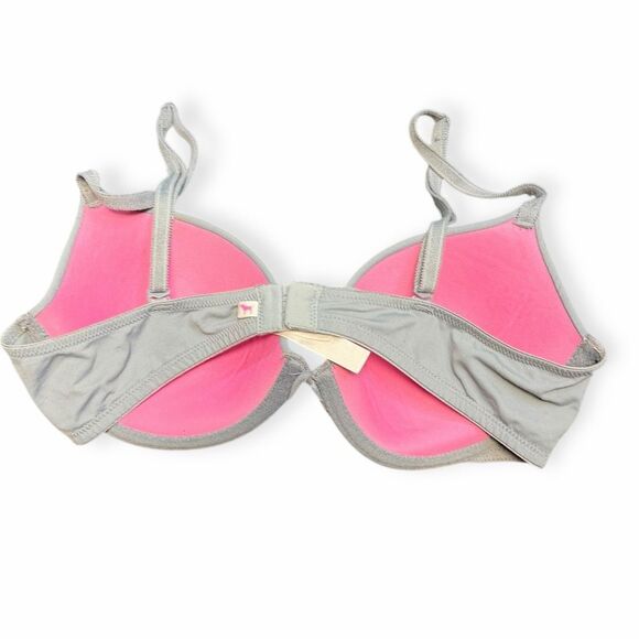 PINK VICTORIA’S SECRET Women’s Gray Wear Everywhere Push-Up Bra Size 34B - Picture 2 of 4